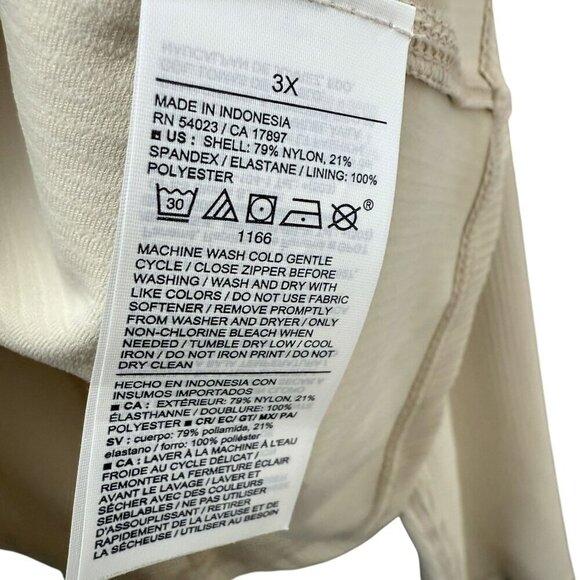 Old Navy Active Jacket Plus Size 3X Cream Ribbed Knit Sportswear Zip Front NWT - Picture 11 of 11